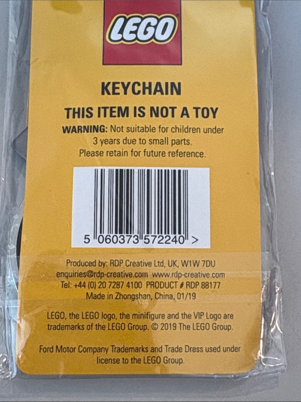 Lego VIP 2019 Collector Ford Mustang Keychain - Picture 4 of 4